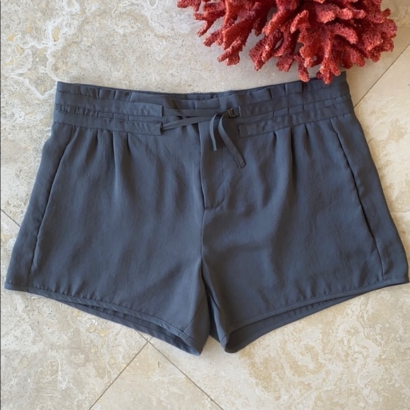 Helmut Lang Gray (mudstone) Solar Silk Shorts - 4 - Picture 1 of 10